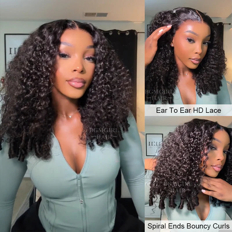 9x6 Burmese Curly M-cap Draw String Wear Go Wig HD Lace Bleached Knots Glueless Wig | BGMgirl Hair