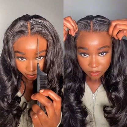Put On And Go Glueless Lace Closure Wig Pre Cut HD Lace with Natural Hairline Beginner Friendly
